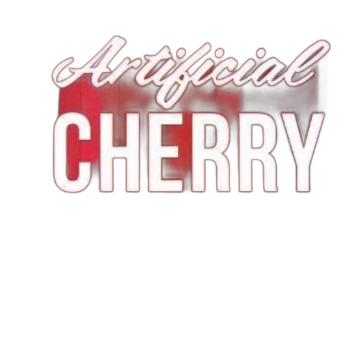 image, features, text, artificial, cherry, stylized, font, against transparent PNG cut-out