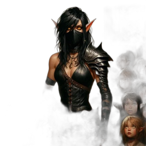 mask, fantasy art, concept art, comic book art, photorealistic, fog, fire, dark transparent PNG cut-out
