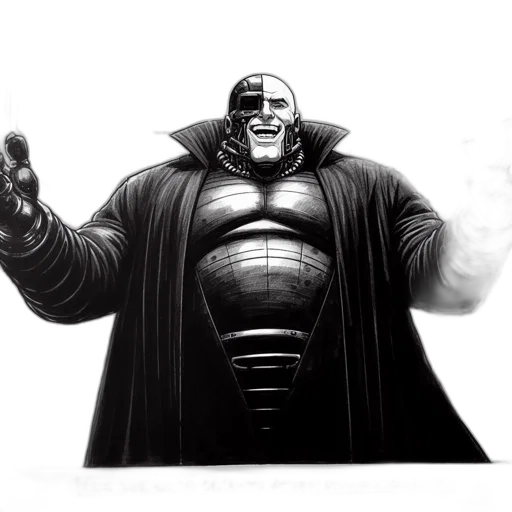 mask, comic book art, concept art, fantasy art, massive, anthropomorphic, figure, stands transparent PNG cut-out