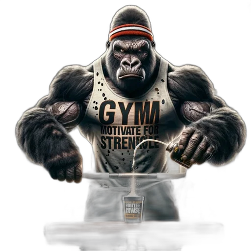 animal, concept art, photorealistic, 3d render, comic book art, stylized, gym, setting transparent PNG cut-out