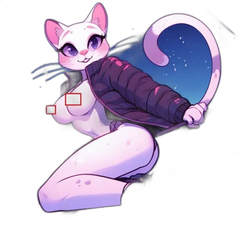 staff, jacket, weapon, creature, concept art, vaporwave, fantasy art, cyberpunk transparent PNG cut-out