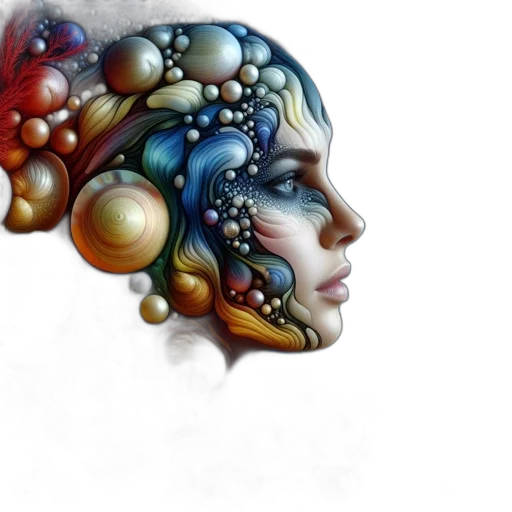 face, mask, crown, robot, watercolor, fantasy art, photorealistic, concept art transparent PNG cut-out