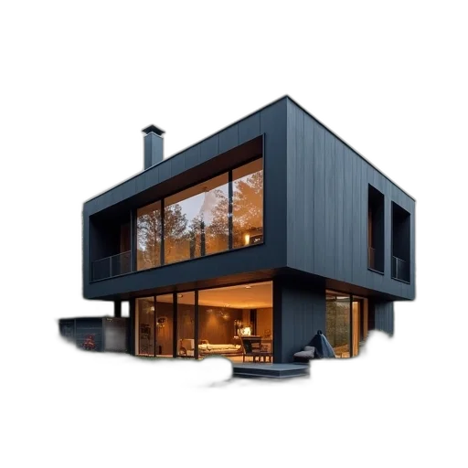 building, furniture, 3d render, photorealistic, concept art, dark, monochrome, architecture transparent PNG cut-out