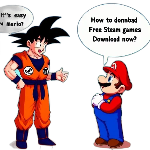 pixel art, cartoon, concept art, comic book art, fire, mario, goku, meet transparent PNG cut-out