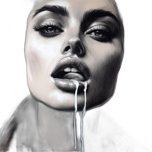 face, jewelry, mask, photorealistic, concept art, oil painting, fantasy art, monochrome transparent PNG cut-out