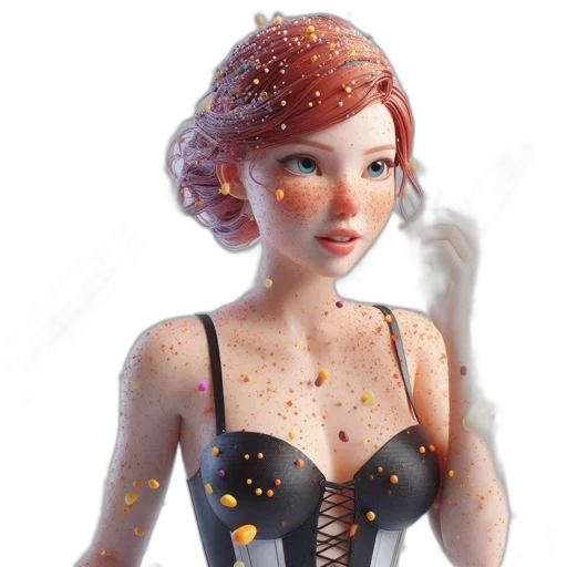 dress, jewelry, 3d render, concept art, fantasy art, photorealistic, outer space, animated transparent PNG cut-out