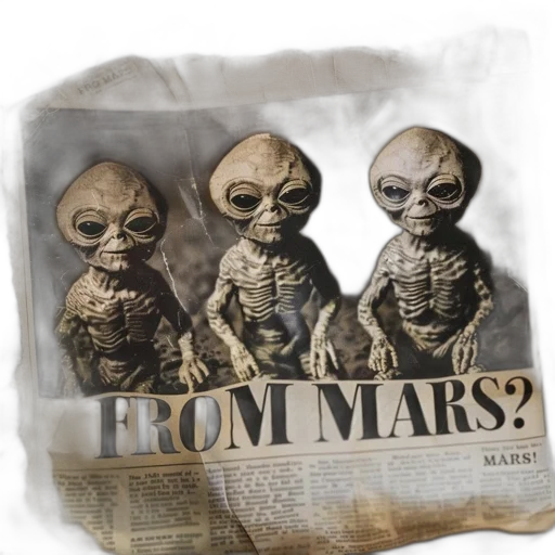 concept art, 3d render, outer space, newspaper, clipping, sun, dated, july transparent PNG cut-out