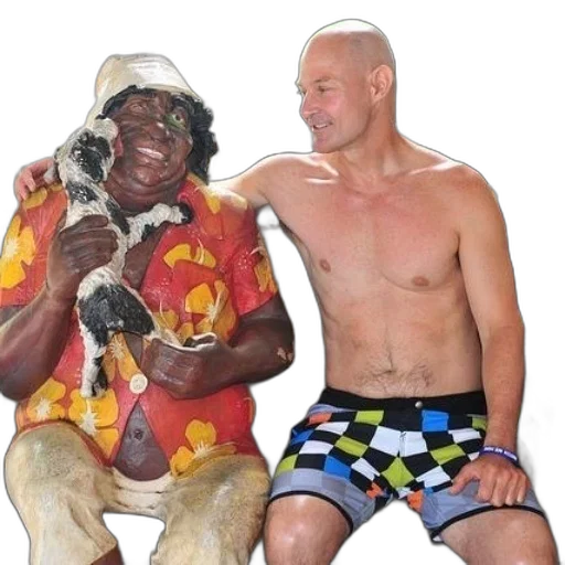 animal, beach, man, checkered transparent PNG cut-out