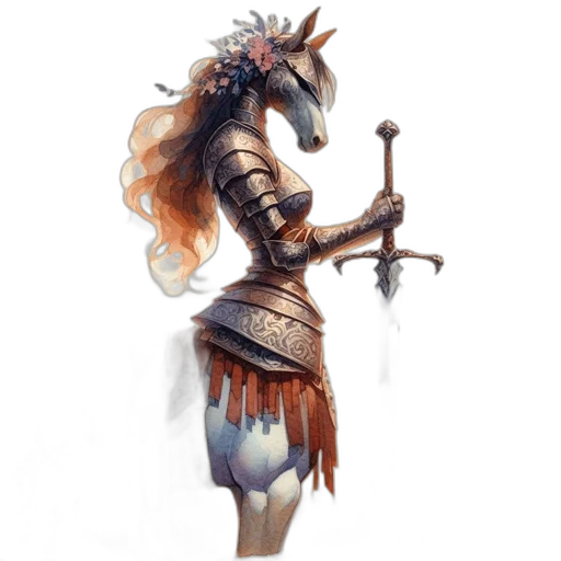 dragon, staff, sword, weapon, fantasy art, concept art, watercolor, photorealistic transparent PNG cut-out