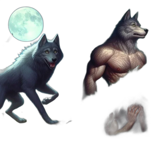 creature, concept art, fantasy art, pixel art, watercolor, monochrome, dark, blue transparent PNG cut-out