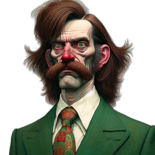 face, staff, jacket, concept art, comic book art, photorealistic, fantasy art, green transparent PNG cut-out
