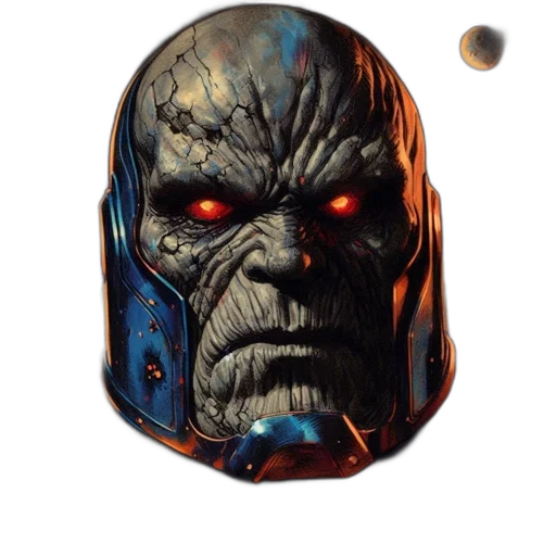 mask, face, crown, jewelry, comic book art, concept art, fantasy art, photorealistic transparent PNG cut-out