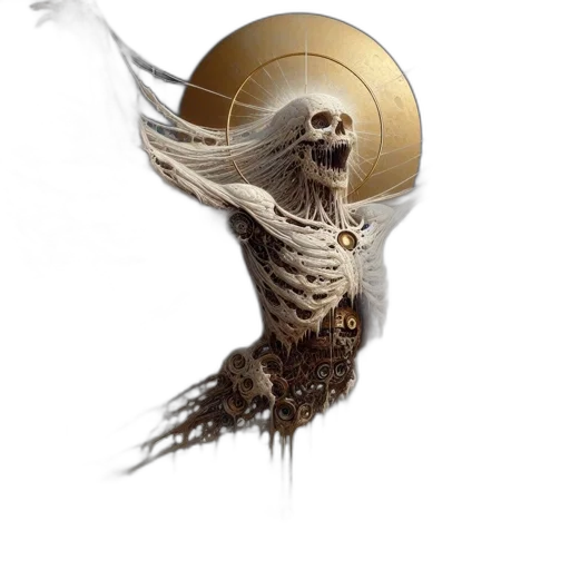 jewelry, hair, concept art, fantasy art, 3d render, skeletal, figure, mechanical transparent PNG cut-out