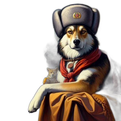 staff, crown, hat, animal, fantasy art, concept art, oil painting, photorealistic transparent PNG cut-out