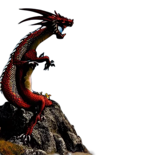 dragon, fantasy art, concept art, 3d render transparent PNG cut-out