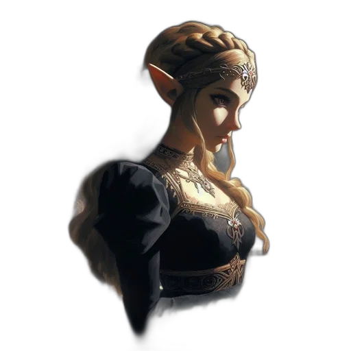 face, crown, dress, mask, fantasy art, concept art, pixel art, photorealistic transparent PNG cut-out