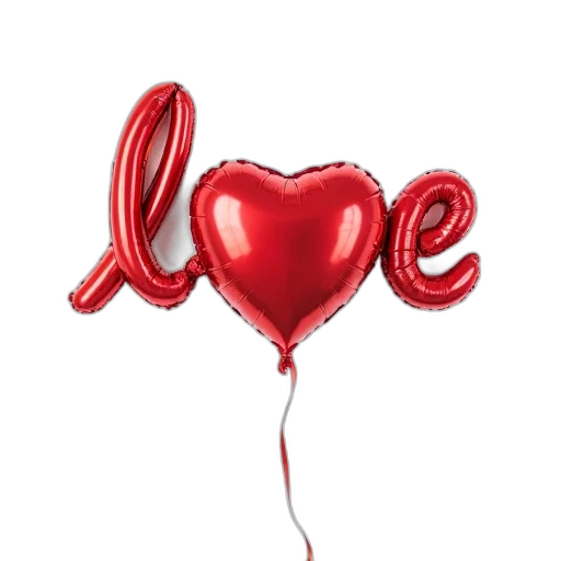 photorealistic, 3d render, red, love transparent PNG cut-out