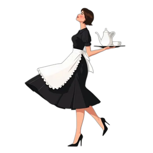 dress, staff, concept art, cartoon, pixel art, photorealistic, monochrome, stylized transparent PNG cut-out
