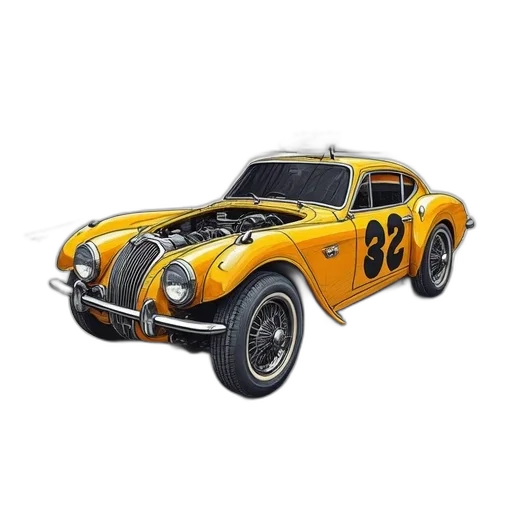 car, 3d render, photorealistic, detailed, illustration, part, measurements, featuring transparent PNG cut-out