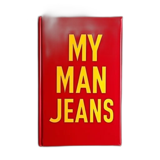 jacket, red, book, cover, title, man, jeans, yellow transparent PNG cut-out