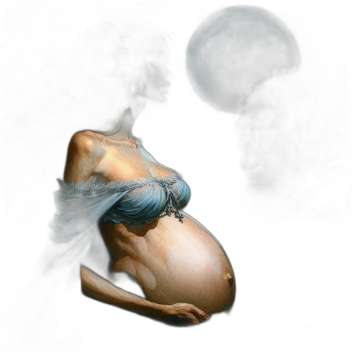 mask, creature, concept art, photorealistic, fantasy art, oil painting, fog, outer space transparent PNG cut-out