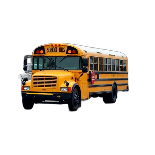 car, 3d render, photorealistic, concept art, school, bus, crash, happened transparent PNG cut-out