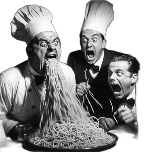 food, hair, staff, mask, fire, three, men, chef transparent PNG cut-out