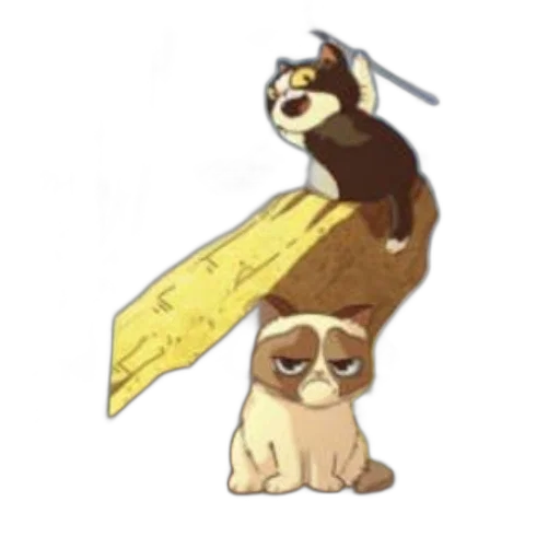 umbrella, staff, animal, concept art, pixel art, watercolor, fantasy art, humorous transparent PNG cut-out