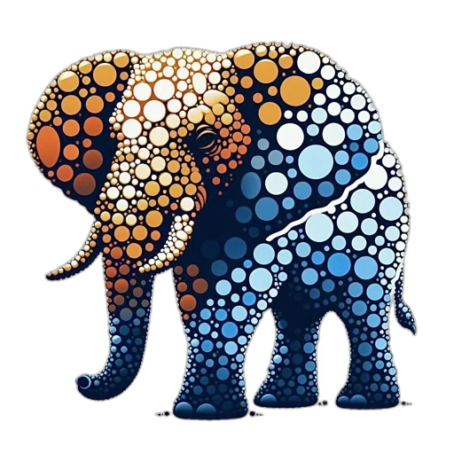 animal, umbrella, creature, watercolor, concept art, 3d render, fantasy art, blue transparent PNG cut-out