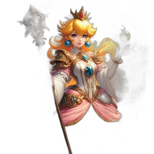staff, weapon, sword, crown, fantasy art, concept art, 3d render, pixel art transparent PNG cut-out