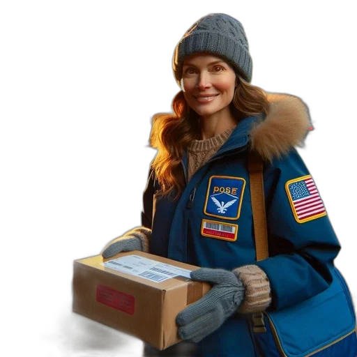 jacket, staff, hat, concept art, photorealistic, outside, house, woman transparent PNG cut-out