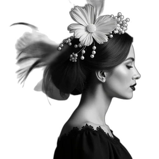 crown, hat, flower, dress transparent PNG cut-out