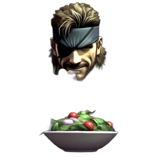 food, face, weapon, crown, pixel art, concept art, 3d render, unconventional transparent PNG cut-out