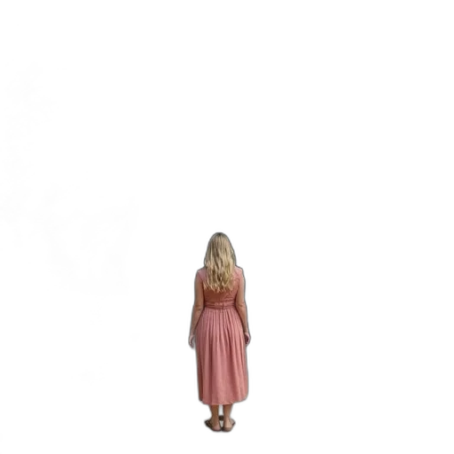 dress, jewelry, staff, hair transparent PNG cut-out