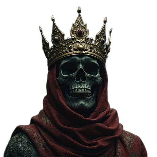 crown, mask, face, staff transparent PNG cut-out