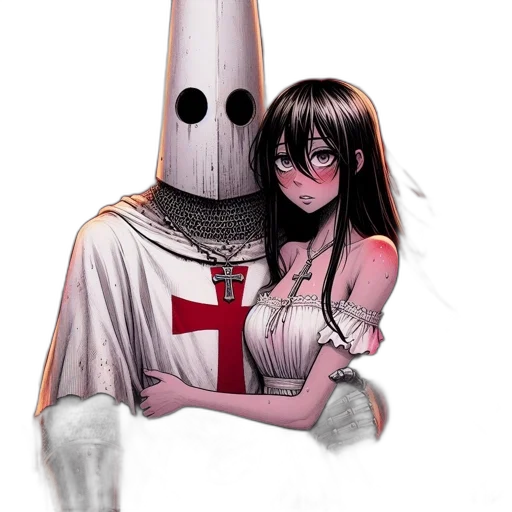 mask, robot, sword, dress, concept art, comic book art, pixel art, anime transparent PNG cut-out