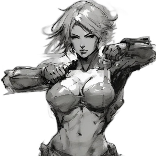 weapon, robot, comic book art, concept art, fantasy art, cyberpunk, monochrome, dark transparent PNG cut-out