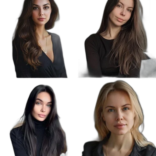 staff, face, hair, photorealistic, concept art, oil painting, dark, four transparent PNG cut-out