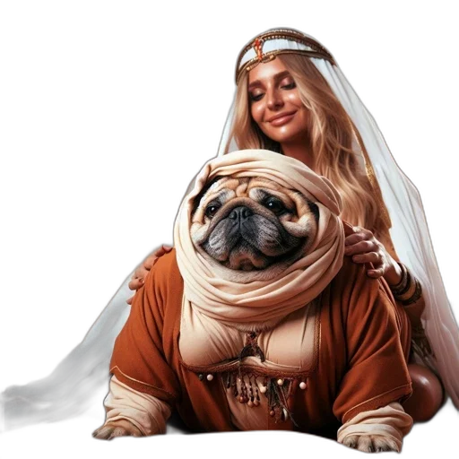 animal, creature, dress, concept art, photorealistic, fantasy art, pixel art, woman transparent PNG cut-out