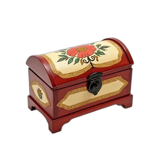 furniture, jewelry, 3d render, concept art, small, ornate, wooden, chest transparent PNG cut-out