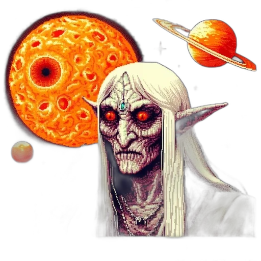 staff, face, mask, concept art, fantasy art, pixel art, comic book art, outer space transparent PNG cut-out
