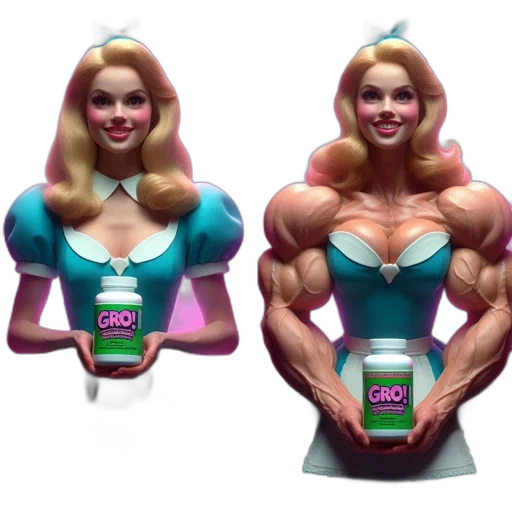 bottle, 3d render, concept art, vaporwave, comic book art, two, versions, character transparent PNG cut-out