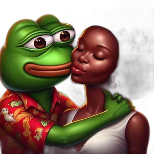 face, mask, photorealistic, concept art, oil painting, pepe, frog, embraces transparent PNG cut-out