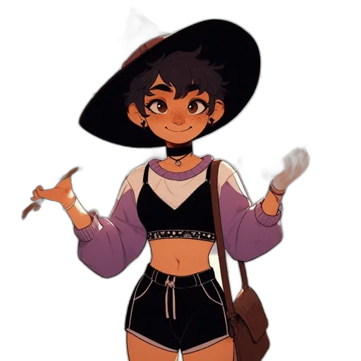 staff, dress, jacket, hat, concept art, anime, pixel art, fantasy art transparent PNG cut-out