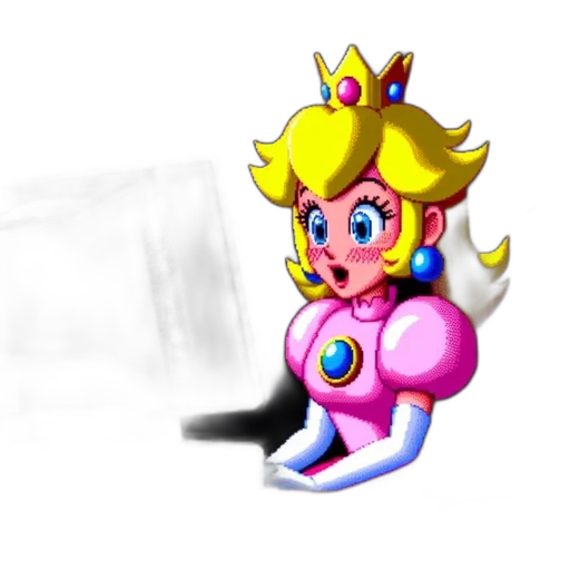 crown, dress, staff, weapon, concept art, 3d render, pixel art, vaporwave transparent PNG cut-out
