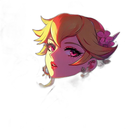 crown, face, mask, staff, vaporwave, watercolor, pixel art, anime transparent PNG cut-out