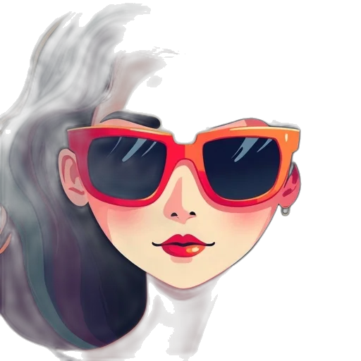 face, mask, cartoon, photorealistic transparent PNG cut-out