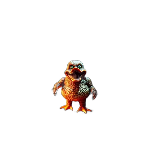creature, animal, robot, staff, 3d render, concept art, pixel art, photorealistic transparent PNG cut-out