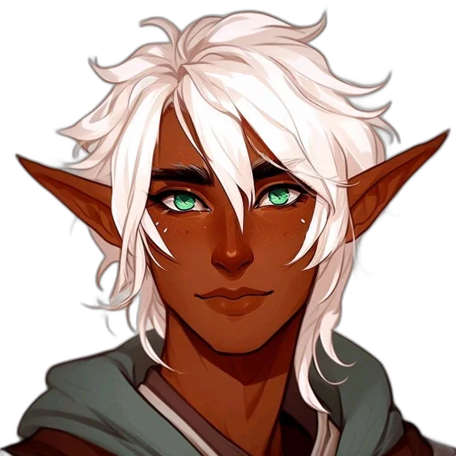 staff, face, fantasy art, pixel art, concept art, green, dark, earth tones transparent PNG cut-out