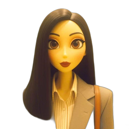 staff, face, jewelry, dress, 3d render, cartoon, photorealistic, concept art transparent PNG cut-out